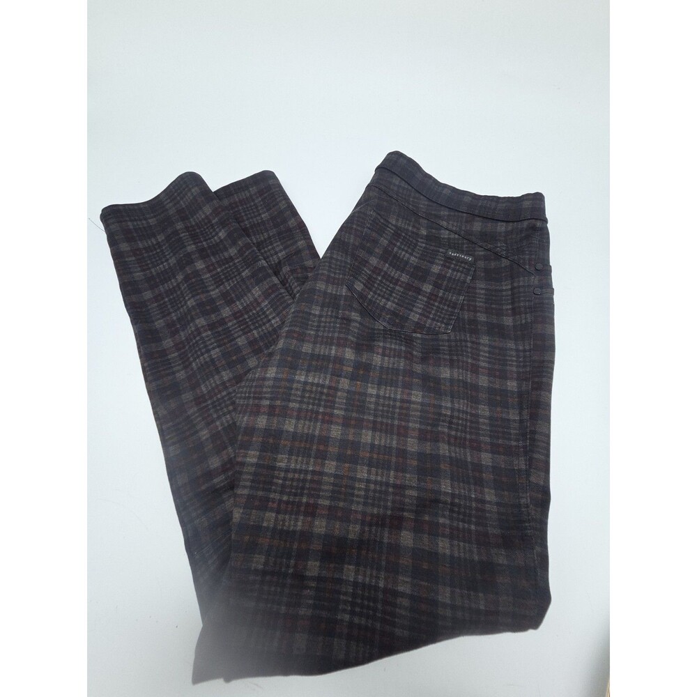 Sanctuary Womens Jegging Pants XL Plaid Stretch Mid Rise Trouser Plaid Multi